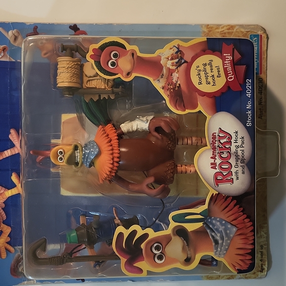 New in Box Chicken Run All American Rocky w/ Grappling Hook and Spool Pack - Picture 2 of 7